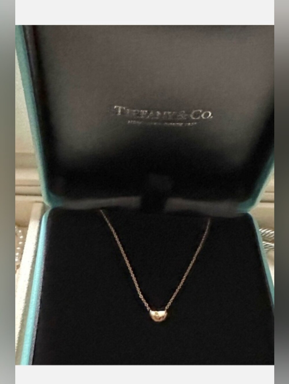 Tiffany & Co. 18k rose gold Elsa Peretti® Bean Design Pendant necklace